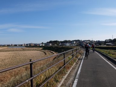 矢勝川のサイクリングロード