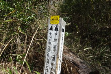 十文字山への標識