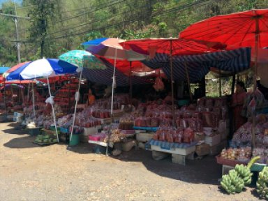 チェンマイからの帰路にあった農民市場