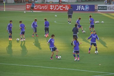 日本代表選手の練習風景