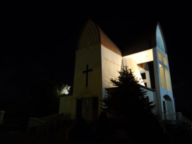 夜の函館聖ヨハネ教会