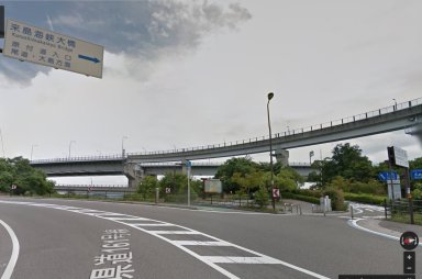 来島海峡大橋への自転車道入り口