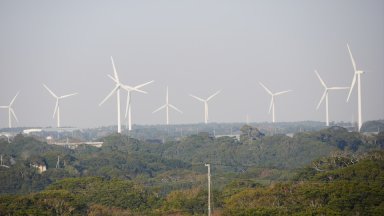 刑部岬からの眺め ：風車群