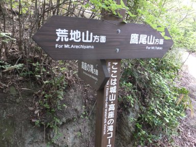 高座の滝への標識