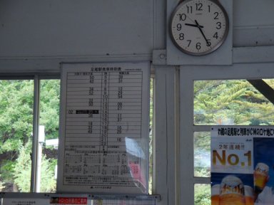 足尾駅の時刻表