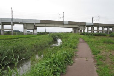 綾瀬川の東北新幹線
