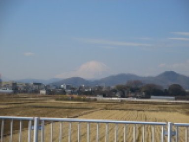 11:19鈴川沿いから富士山
