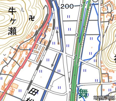 地理院地図　（加古川VS武庫川）